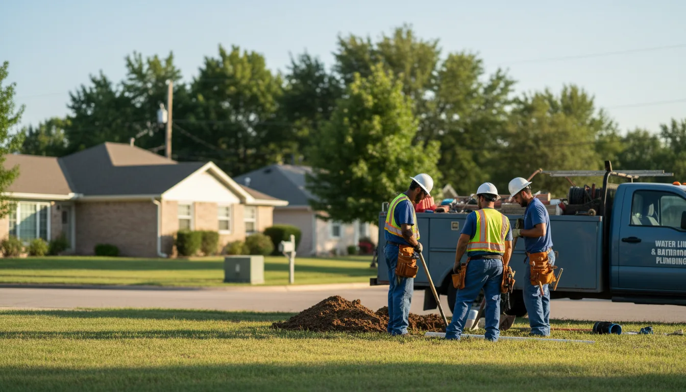 Residential water line and bathroom plumbing service in Toronto, OH
